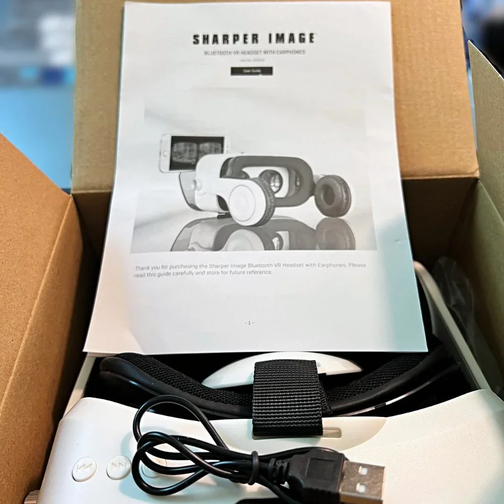 Sharper Image Bluetooth VR Headset with Earphones